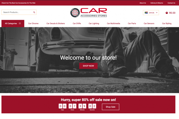 Ready made cars online store example