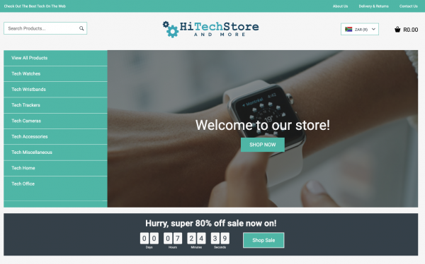 Ready made tech online store example
