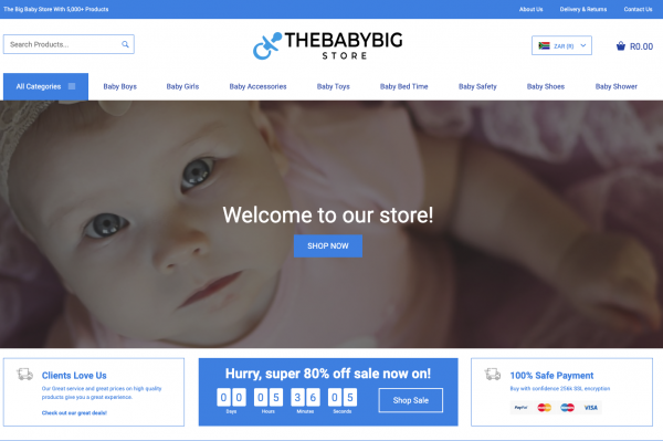Ready made babies online store example